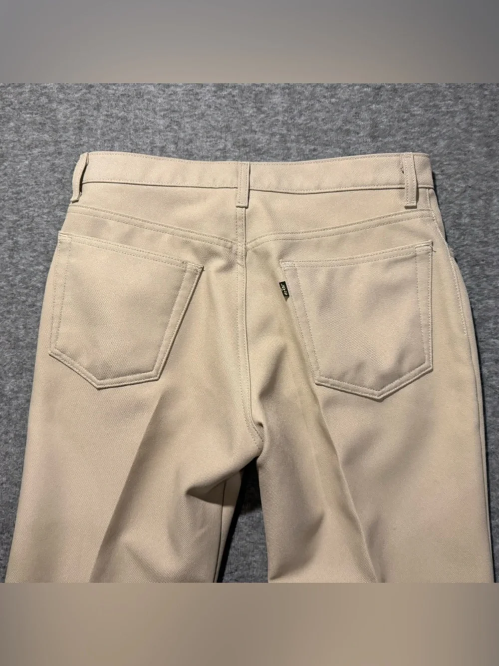 Levis 517 VTG Bootcut Polyester Pants Mens 34x32 tan brown (fit 33x31) comfort